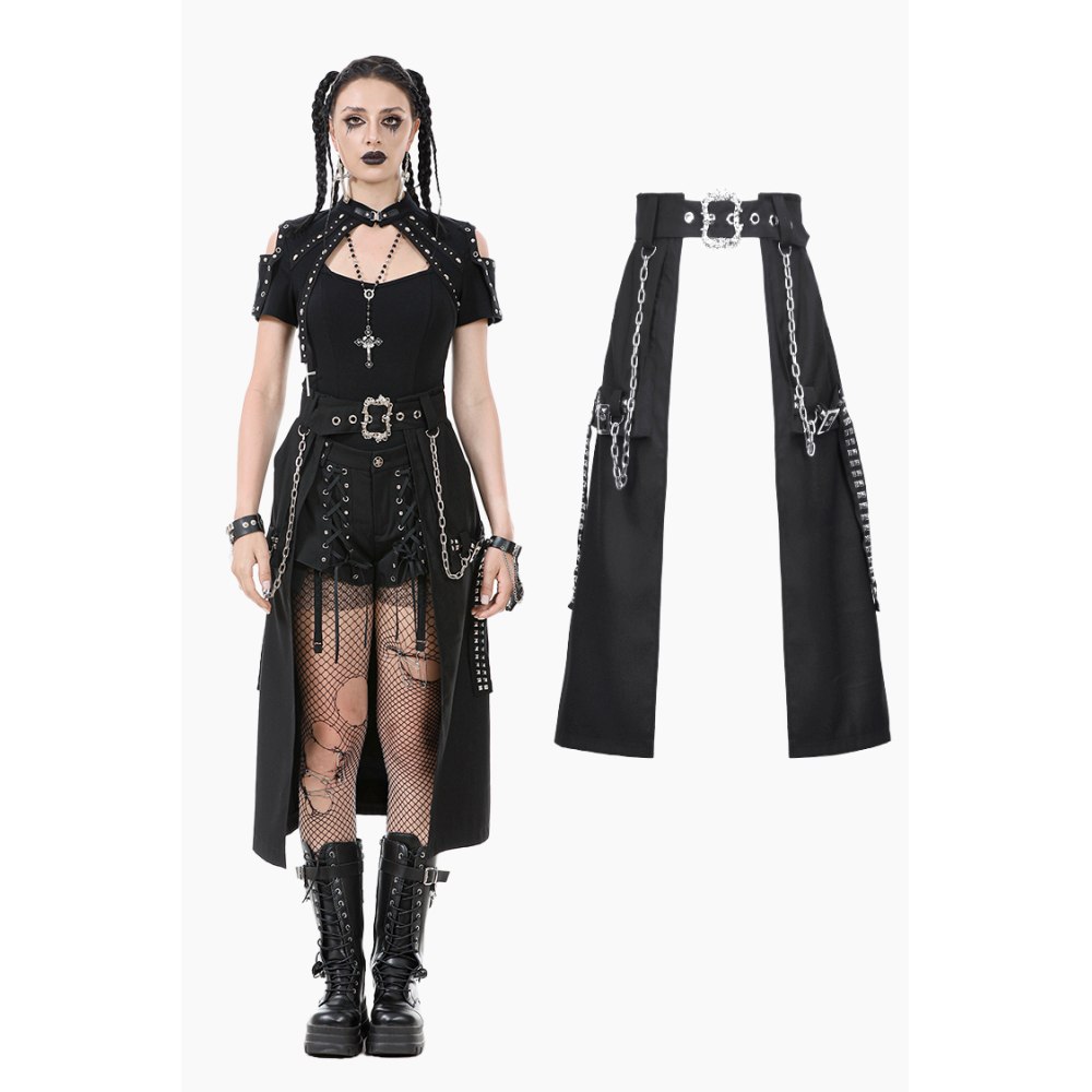 Dark in Love - Rebel Gear Punk Chain Rok - Zwart
